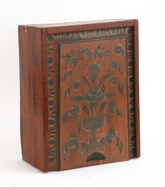 Låda med skjutlock, daterad 1833