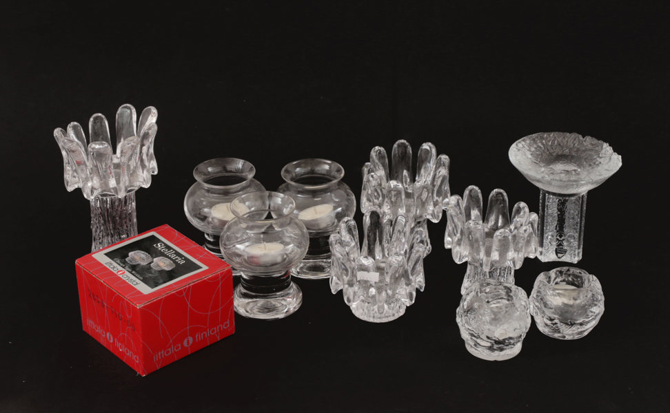 Ljuslyktor 11st, Kosta, Iittala, m.m.