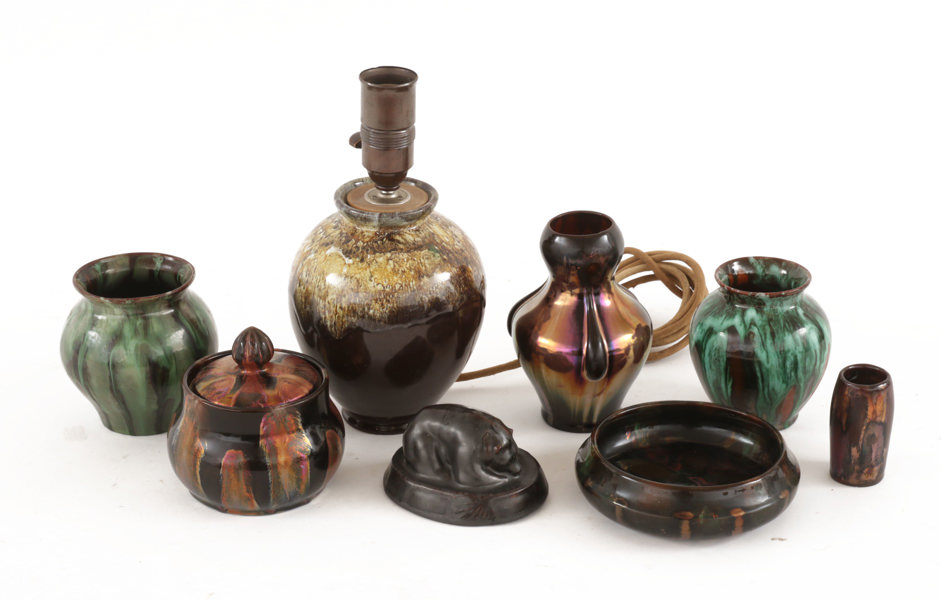 Keramik 8 delar, flertalet märkt Keramisk Konst Orsa