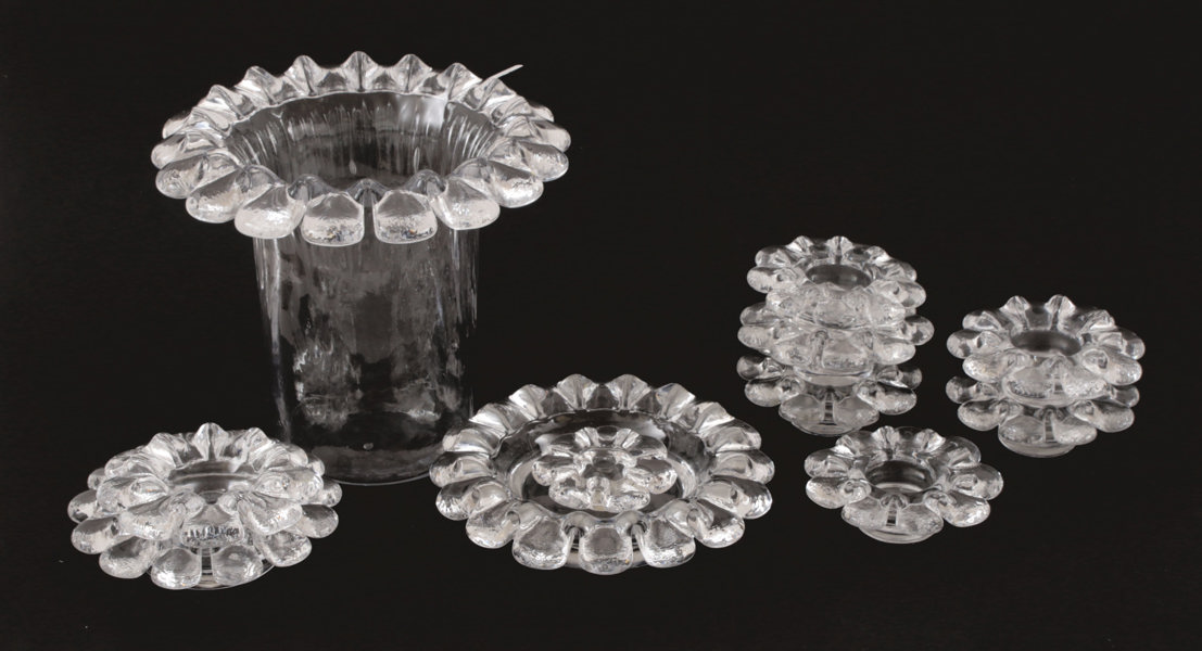 Glas 11 delar, "Krinolin", Göran Wärff