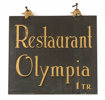 Skylt, "Restaurant Olympia", 1900-talets början