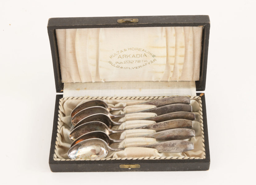 Kaffeskedar 6st, silver, Finland