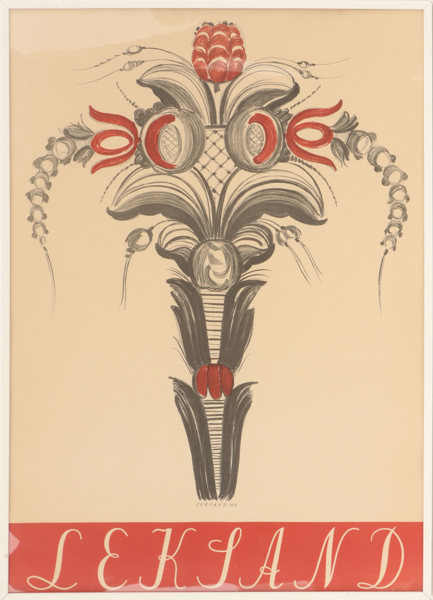 Affisch, "Leksand", i trycket daterad 1954