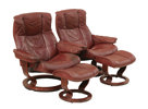 Fåtöljer med fotpall ett par, "Stressless", Ekornes, Norge