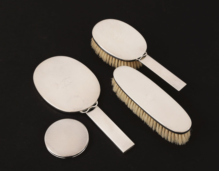Toiletteset 4 delar, silver, 1900-talets första hälft