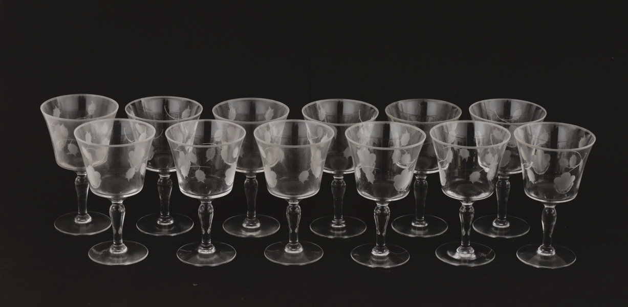 Vinglas 12st, 1900-talets första hälft