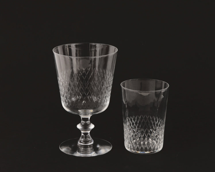 Glasservisdelar, "Diamant", Vicke Lindstrand för Kosta