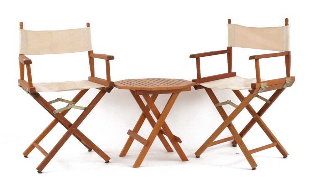 Regissörsstolar ett par samt bord