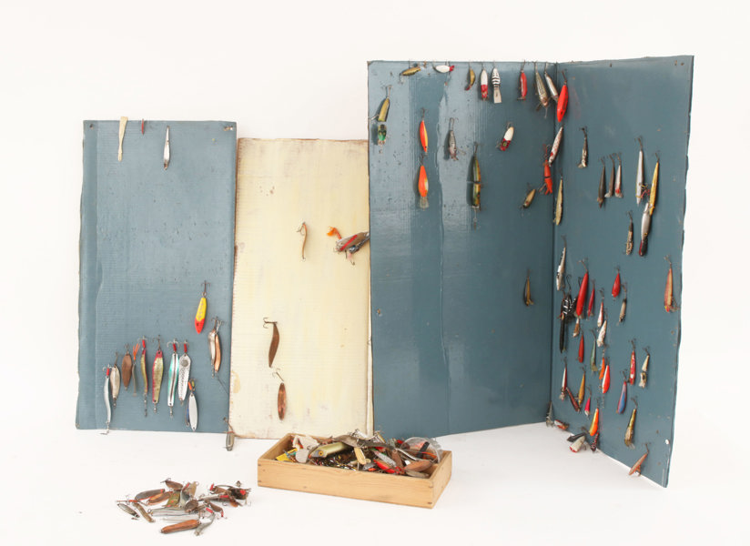 Parti äldre fiskedrag, Abu, Hansen, m.m.