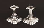 Ljusstakar ett par, silver, rokokostil, 1900-tal