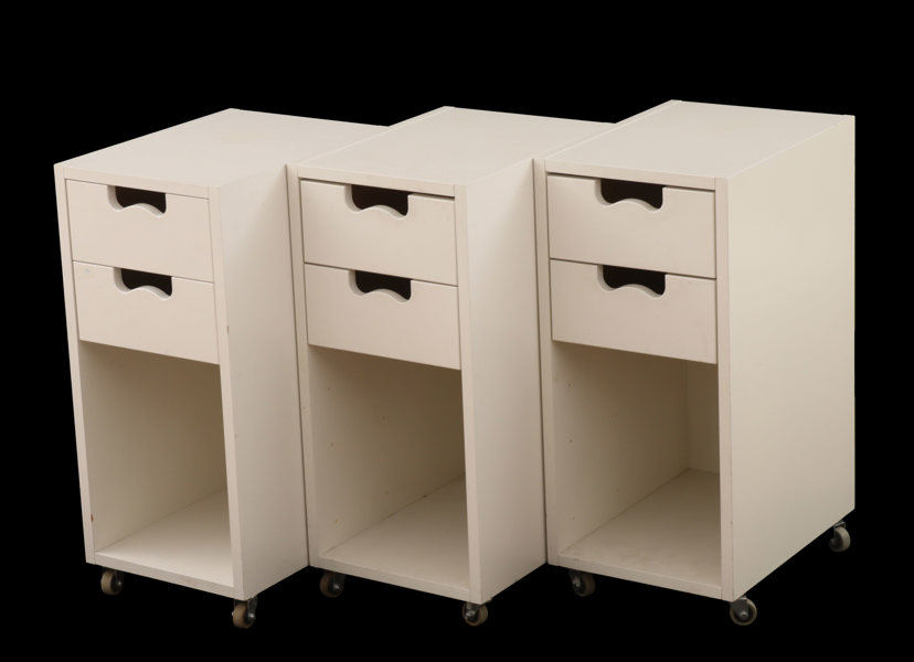 Nattduksbord 3st, "Snö", Jonas Bohlin & Thomas Sandell, Asplund, 2000-tal