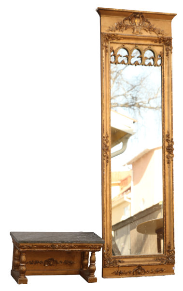 Spegel med konsolbord, 1800-talets andra hälft