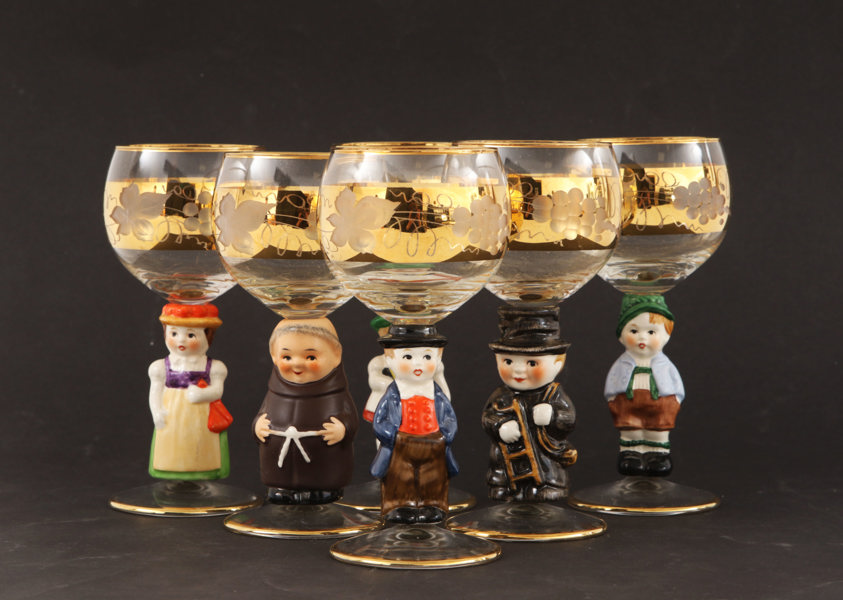 Vitvinsglas 6st, Goebel, Västtyskland