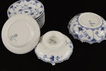 Servisdelar 11st, "Musselmalet", Royal Copenhagen, Danmark
