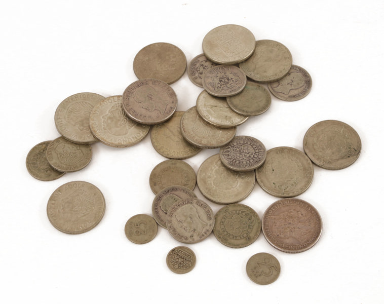 Parti svenska silvermynt