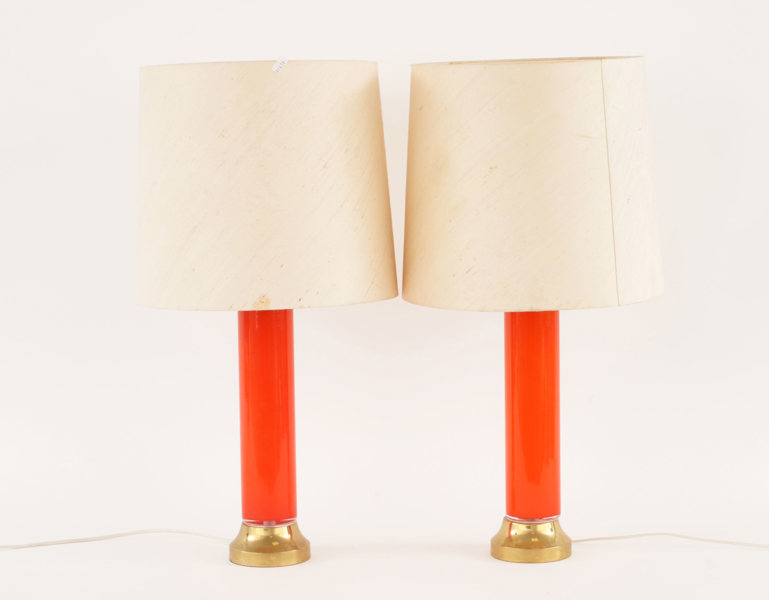 Bordslampor ett par, Bergbom, 1900-talets andra hälft