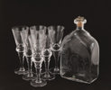 Snapsglas 6st samt karaff, Ekenäs