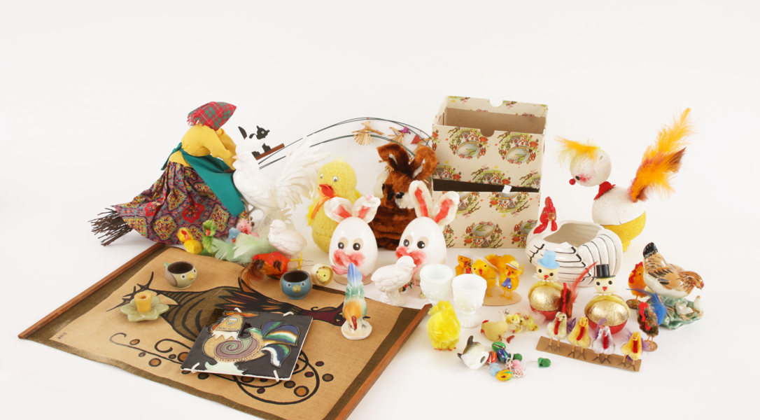 Parti påskdetaljer, bl.a. omkring 1900-talets mitt