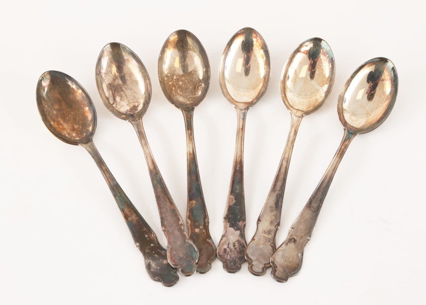 Kaffeskedar 6st, silver, MGAB