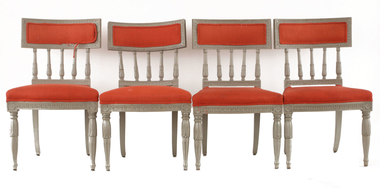 Stolar 4st, gustaviansk stil, 1800-tal