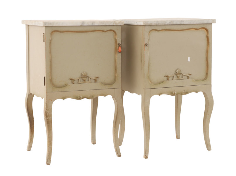 Nattduksbord ett par, H.N.Nordens Snickeri, Malmö, 1900-talets första hälft