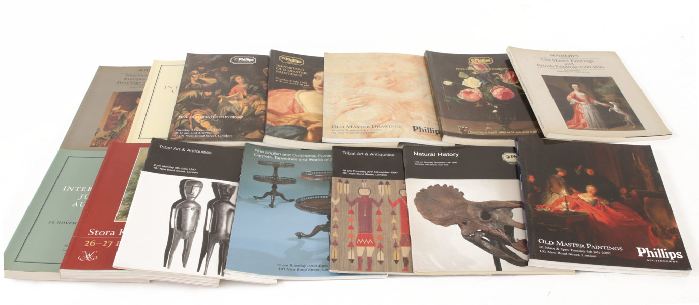 Parti auktionskataloger, bl.a. Phillips