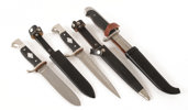 Knivar med slida 3st, mestadels Solingen