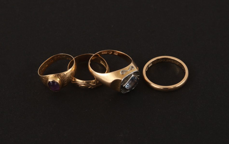 Ringar 4st, 18k
