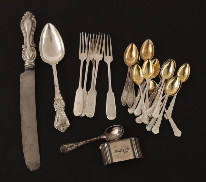 Parti silverföremål