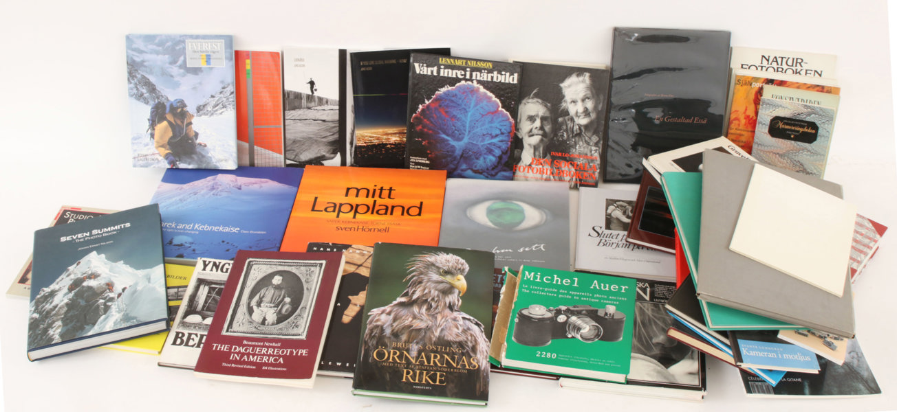 Parti böcker, rörande fotografi och kameror