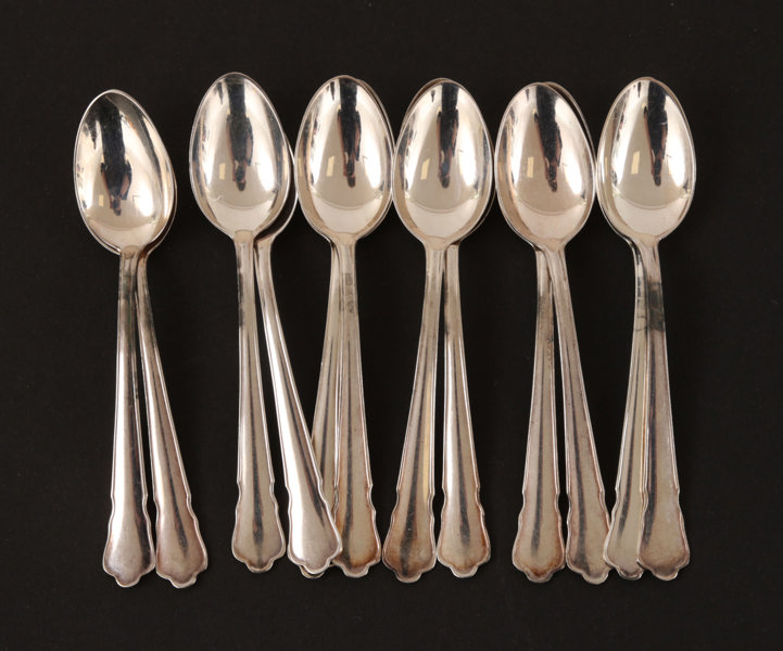 Moccaskedar 12st, silver, "Chippendale", GAB