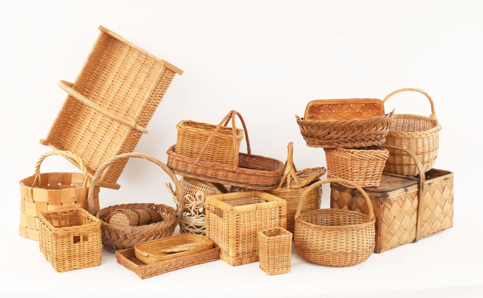 Flätade korgar 24 delar