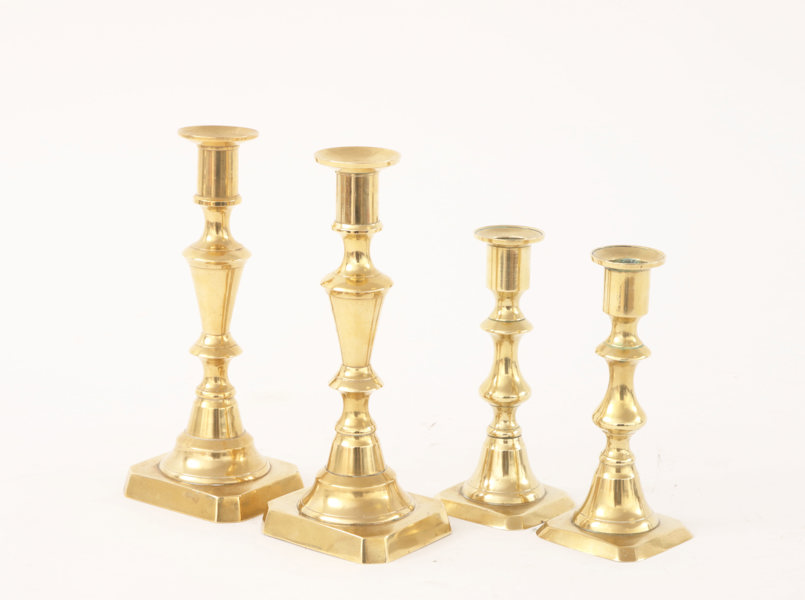 Ljusstakar 2 par, England, 1800-tal