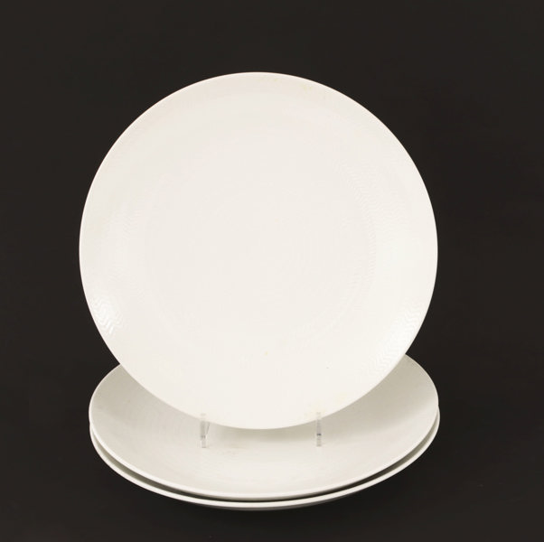 Uppläggningsfat 3st, "Blå Eld", Hertha Bengtsson för Rörstrand