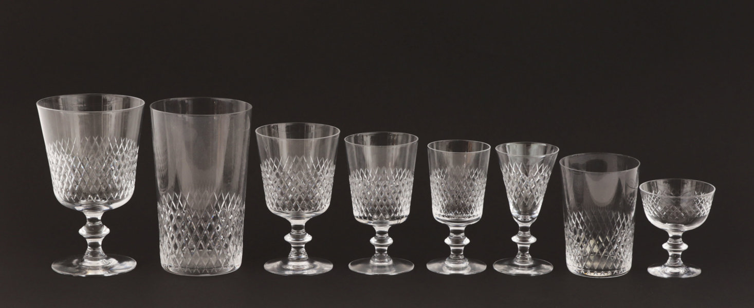 Glasservisdelar, "Diamant", Vicke Lindstrand för Kosta