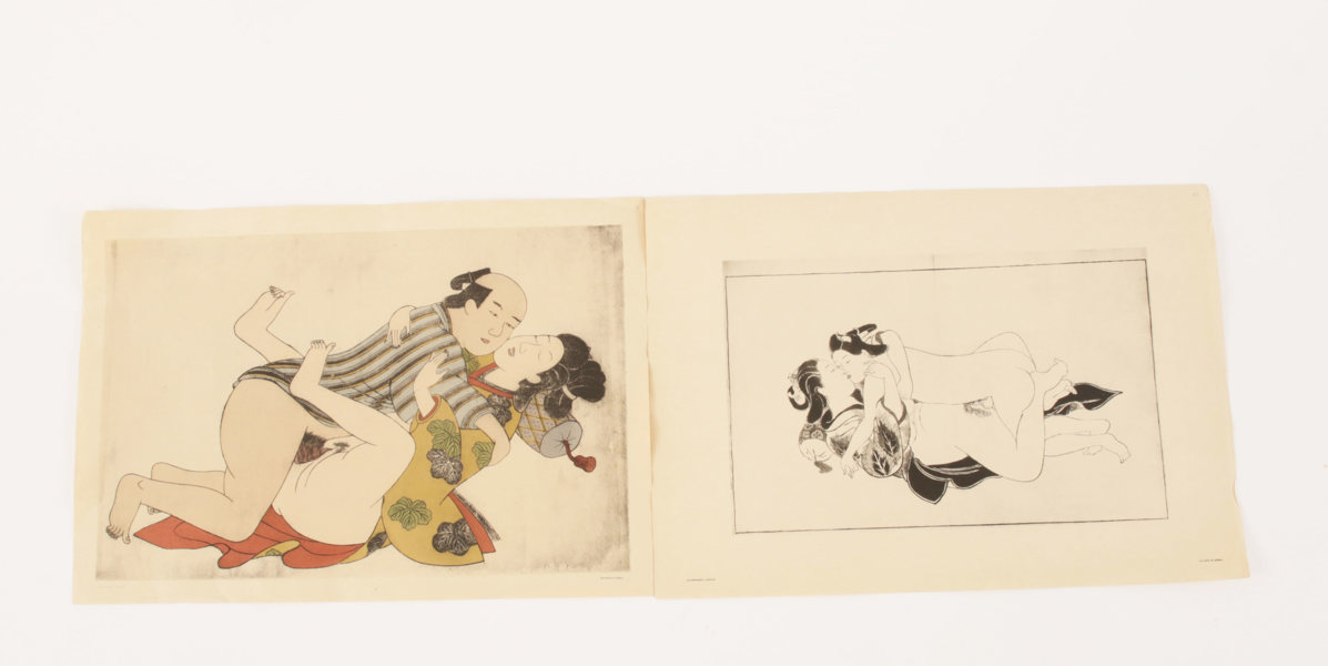 Grafiska blad 2st, "Les Erotiques Japonais", Éditions du siècle, 1925