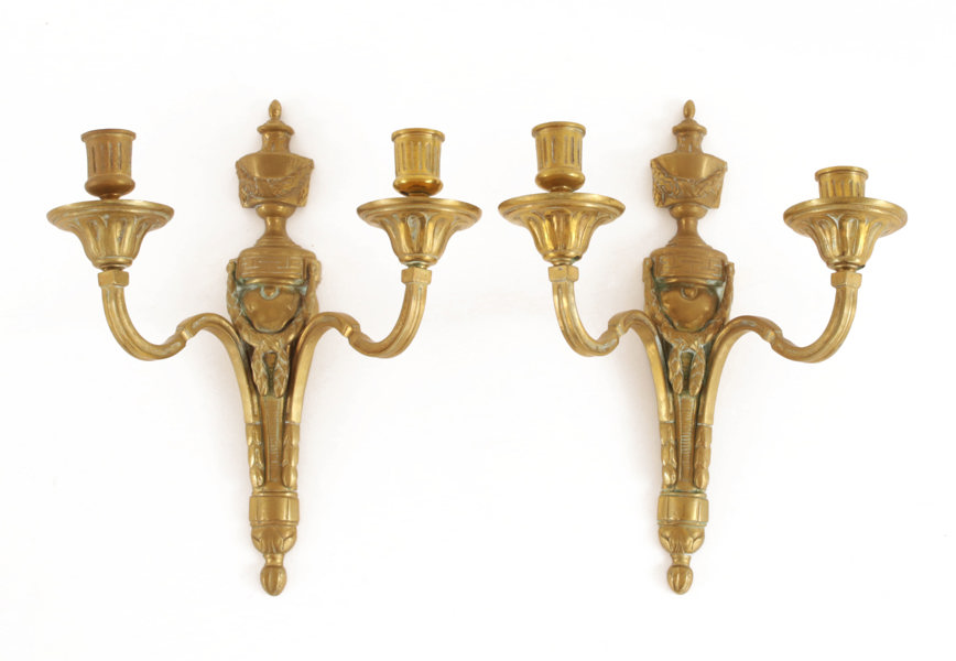 Väggappliquer ett par, empirestil, 1900-talets första hälft