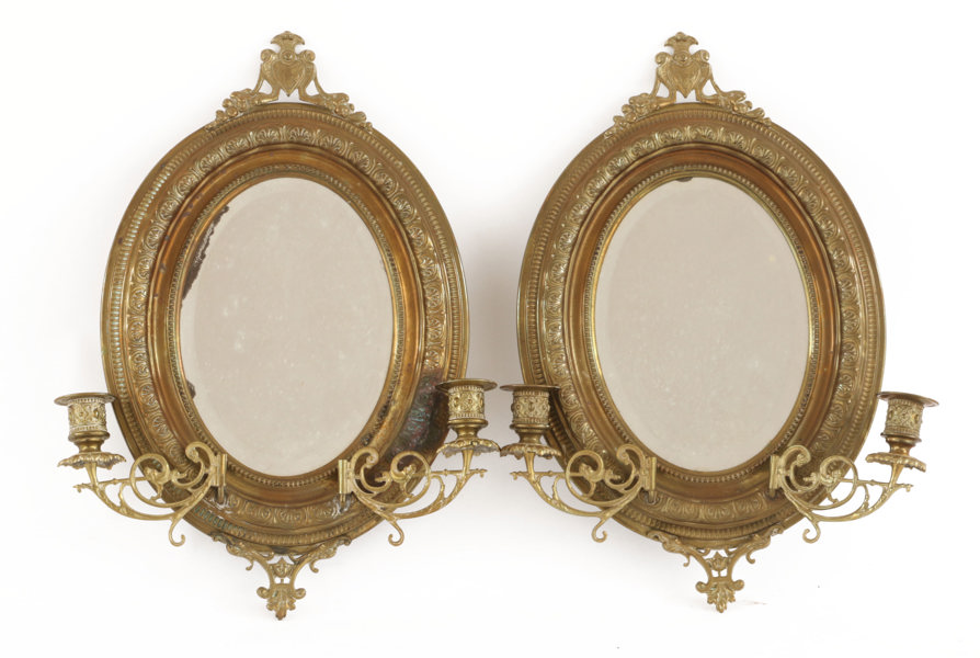 Spegellampetter ett par, Oskarianska, 1800-talets slut