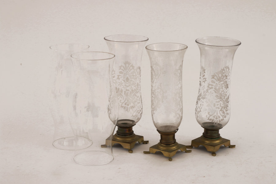 Stormlyktor 3st samt kupor 2st, 1900-tal