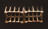 Toastrack ett par, nysilver, Harrod's, London, England