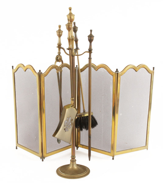 Brasställ med utensilier samt gnistskydd