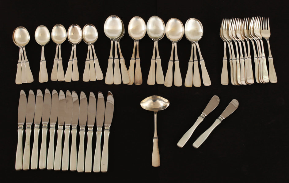 Bestickservisdelar 51 delar, silver, "Uppsala", Eric Löfman för MGAB