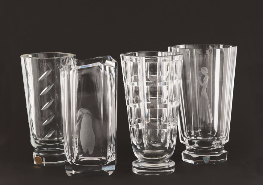 Vaser 4st, Kosta samt Orrefors