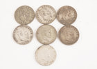 Silvermynt 7st, Italien, 1800-tal