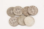 Silvermynt 7st, Italien, 1800-tal