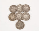 Silvermynt 7st, 5 francs, Frankrike, 1800-tal