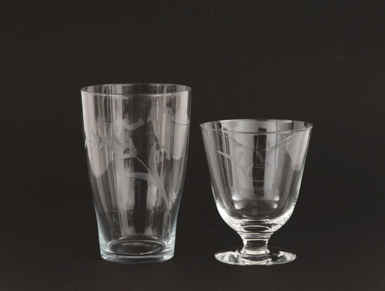 Glasservisdelar, 1900-talets första hälft