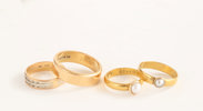 Guldringar 4st