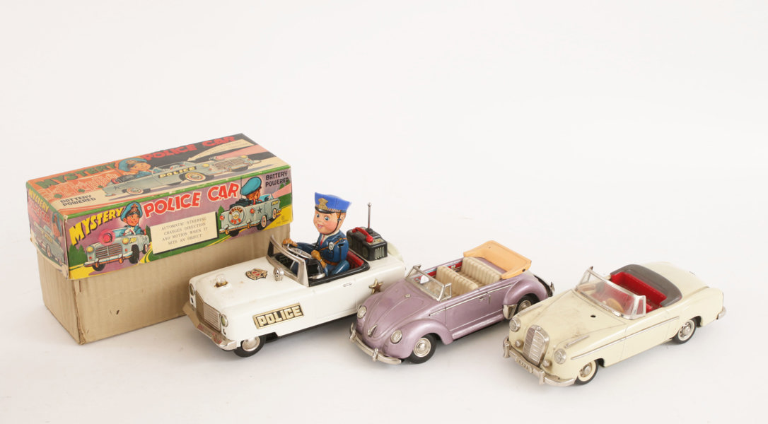 Leksaksbilar 3st, 1950/60-tal