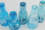 Vattenkaraffer med glas 5st, tidigt 1900-tal